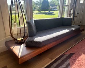 Midcentury Modern Adrian Pearsall Sofa with Floating End Tables 
