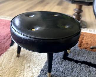 Midcentury Modern Black Stool