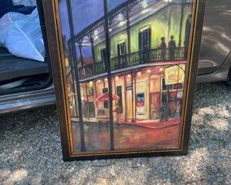 K. Rutledge oil painting of New Orleans