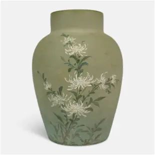 Matthew Andrew Daly for Rookwood Art Pottery Antique 1884 Chrysanthemum Vase