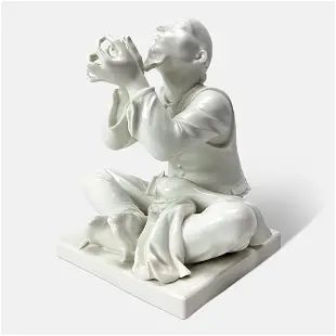 Meissen Blanc de Chine Porcelain Figurine  "Chinese Tailor" Statue