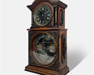 Ithaca Calendar Clock No. 3-1/2 Double Dial Mantel Shelf Clock