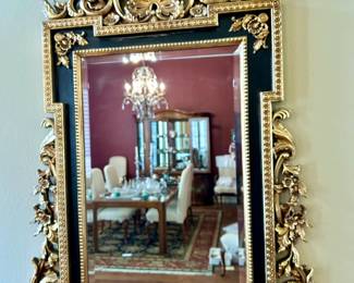 Beveled Mirror Gold and Black