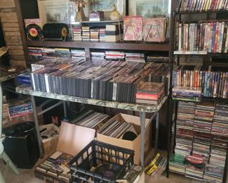 The DVD's are all classics, Vinyl, 45's and 8 tracks.