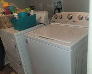 Working washer and dryer.