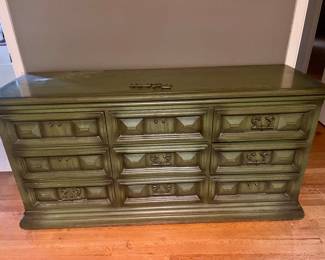Beautiful Dresser-great green patina stain