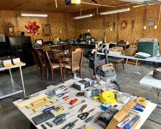Tools and a ton of Ham radio equipment in the back.