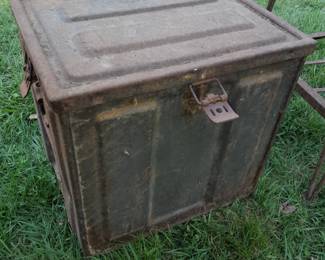 Antique Metal Army Ammo Box