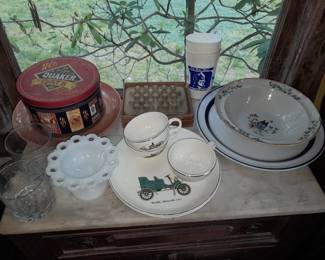 Assorted Kitchen Contents (Glassware, China, Pots & Pans, Dishware, Etc.)