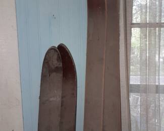 Antique Wooden Skiis