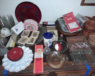 Assorted Kitchen Contents (Glassware, China, Pots & Pans, Dishware, Etc.)