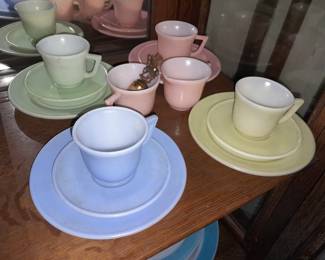 Milk Glass Tea Set