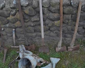 Assorted Antique Hand Tools & Rusty Gold
