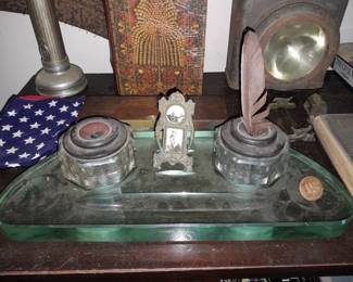 Antique Glass Ink Well In MINT CONDITION!