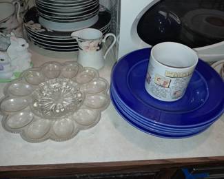 Assorted Kitchen Contents (Glassware, China, Pots & Pans, Dishware, Etc.)