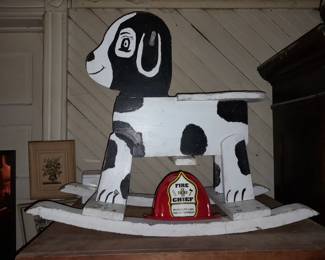 Handmade Dog Wooden Rocking Chair