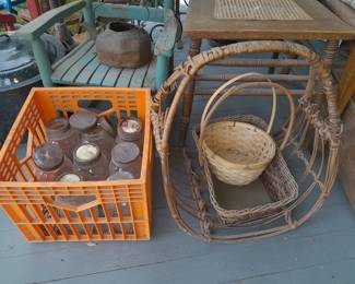 Antique Glass Jars & Baskets