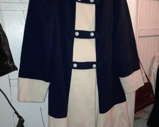 Vintage Blue & White Wool Jacket