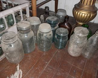 Antique Glass Ball Jars