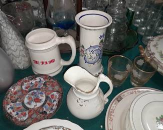 Assorted Glassware, China, Dishware, Etc.
