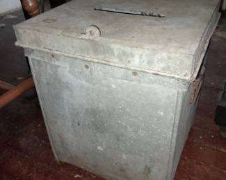 Vintage Steel Election Voting Box