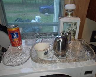 Assorted Kitchen Contents (Glassware, China, Pots & Pans, Dishware, Etc.)
