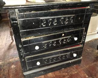 Antique Wooden Cabinet Of Drawers