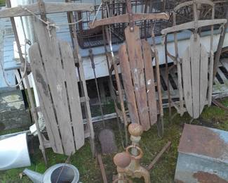 Antique Wooden Sleds