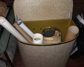 Vintage Laundry Hamper Full Of Posters