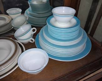 Milk Glass Dinnerware Set