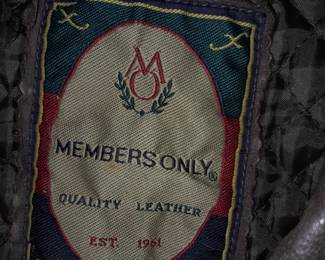 Vintage Members Only Brown Leather Jacket