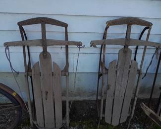 Antique Wooden Sleds