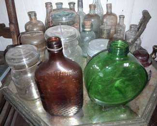 Assorted Antique Glass Bottles