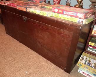 MASSIVE Antique Steamer Trunk