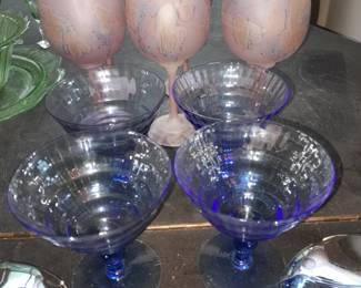 BEAUTIFUL Blue Cobalt Colored Stemware