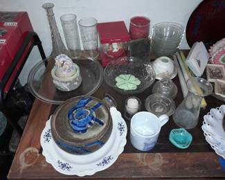 Assorted Kitchen Contents (Glassware, China, Pots & Pans, Dishware, Etc.)