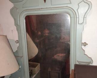 Antique Furniture W/ Mirror (We Have The Missing Piece That Needs To Be Re-Attached.)