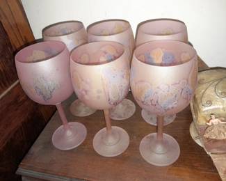 Pink Colorful Rainbow Drinking Glasses