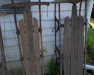 Antique Wooden Sleds