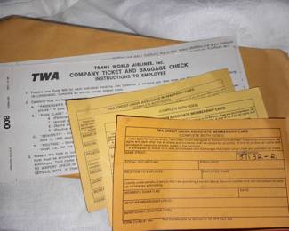 An Extensive TWA Stewardess Uniform & Memorabilia Collection From A Former Crew Member