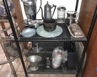 Assorted Kitchen Contents (Glassware, China, Pots & Pans, Dishware, Etc.)