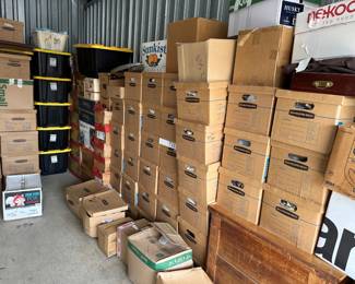 Antique Tea Leaf stoneware collection located in Sycamore, IL. Samples are available at the sale for viewing.