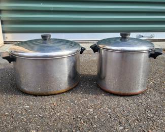 Two Revere Ware Stock Pots