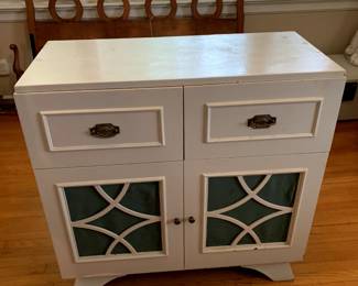 #11	Painted Display Cabinet w/Drawer & 3 Doors - (as is finish) - 38x16x36	 $75.00 			
