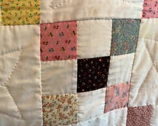 #15	9 Patch Hand-made Quilt - 86x6' (as is minor staining)	 $55.00 			
