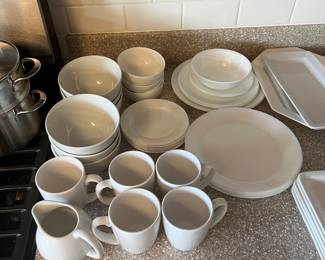 Various Plates and Mugs 
-Corelle 
-Threshhold 