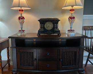 Wood Entertainment Center by American Signature 