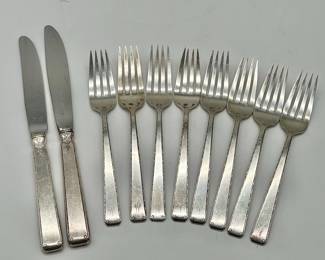 (10) Pieces of Towle Sterling Silver Cutlery “Old Lace”
