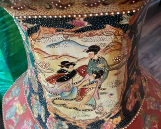 Oversized Moriagi/Satsuma Floor Vase