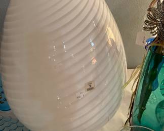 Rare Murano Glass Italy Egg Lamp 